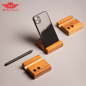 استند موبایل چوبی