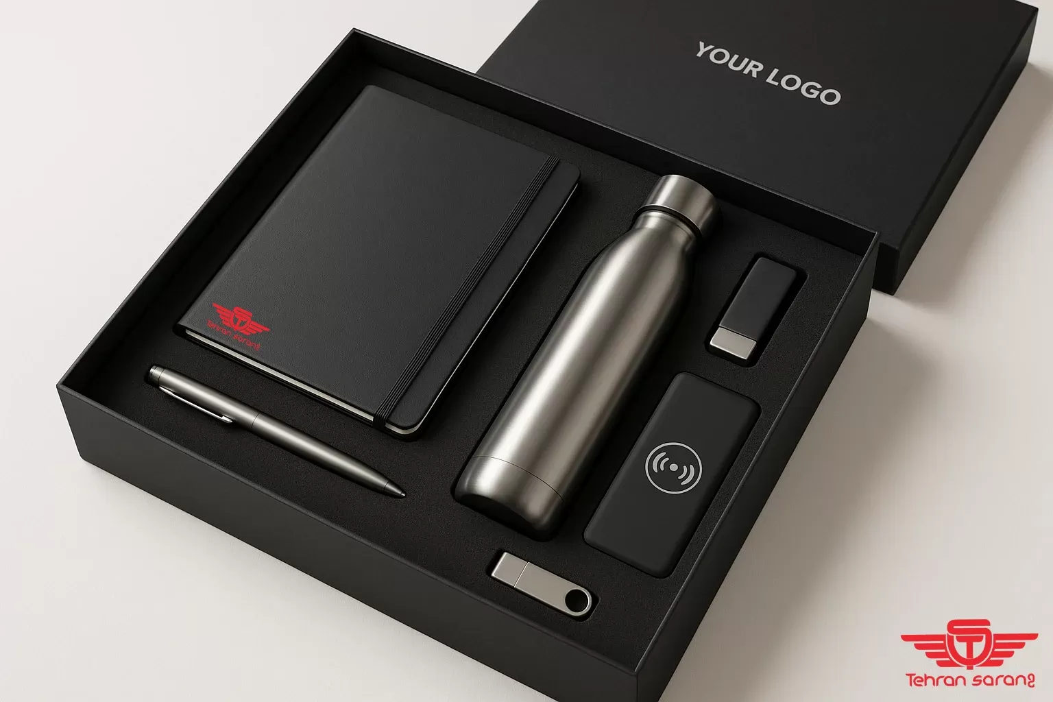 خرید ست هدیه مدرن تبلیغاتی با چاپ لوگو