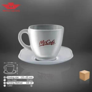 فنجان و نعلبکی شیشه ای