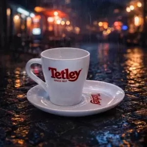 لیوان و زیر لیوانی شیشه ای